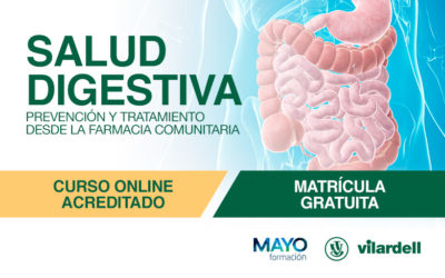 Ediciones Mayo organiza, con el patrocinio de Laboratorios Vilardell, un curso online para abordar la salud digestiva desde la farmacia